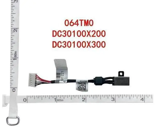 Main image of DC Power Jack Charging Port Harness Cable Replacement for Dell XPS 15 9550 9560 9570 7590 Precision 5510 5520 5530, OEM PN:064TM0 DC30100X200 DC30100X300
