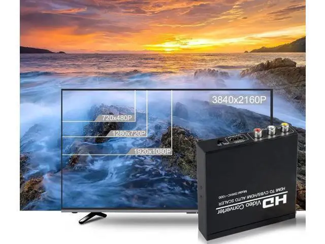 Alt view image 4 of 7 - HDMI to HDMI + 3RCA CVBS Composite AV Converter, PAL/NTSC Dual Standard HDMI to RCA Audio Video Adapter Compatible with TV Stick, PS3, PC, Laptop, Xbox, HDTV, DVD