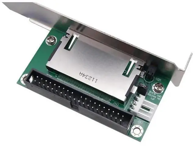 Alt view image 2 of 6 - Compact Flash to 40/39-Pin IDE Bootable Adapter Card with PCI Bracket Panel, CF Memory Card to Desktop IDE Storage Converter