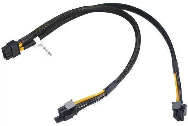 Main image of 50CM 8Pin to 6Pin+8Pin Split GPU Power Cable, OEM Replacement PN N08NH 9H6FV J30DG, Graphics Card Splitter Power Supply Cord Compatible with Dell PowerEdge R720 R730 R7910 Server Workstation GPU