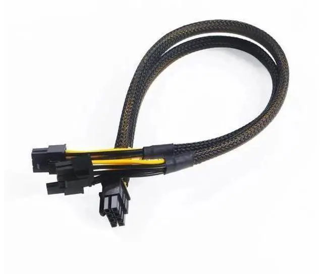 Alt view image 4 of 4 - 50CM 8Pin to 6Pin+8Pin Split GPU Power Cable, OEM Replacement PN N08NH 9H6FV J30DG, Graphics Card Splitter Power Supply Cord Compatible with Dell PowerEdge R720 R730 R7910 Server Workstation GPU
