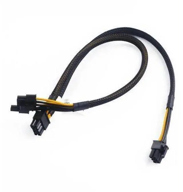 Alt view image 3 of 4 - 50CM 8Pin to 6Pin+8Pin Split GPU Power Cable, OEM Replacement PN N08NH 9H6FV J30DG, Graphics Card Splitter Power Supply Cord Compatible with Dell PowerEdge R720 R730 R7910 Server Workstation GPU