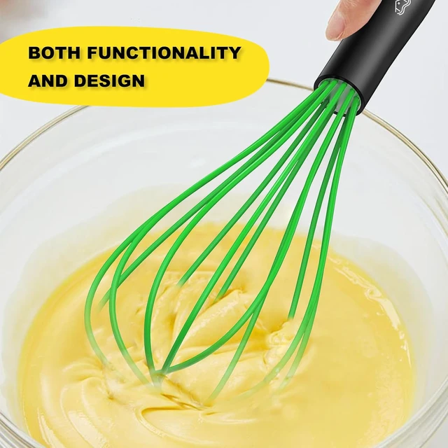 Alt view image 4 of 7 - Silicone Whisk Set 8" 10" 12" Kitchen Whisk Multicolor,3-pack