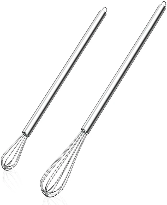 Main image of Mini Whisks Stainless Steel Whisk Set 9" 11"-Kitchen Small Wisk