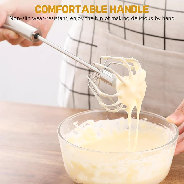 Alt view image 4 of 7 - Stainless Steel Whisk Set 8" 10" + 12" Semi-Automatic Rotary