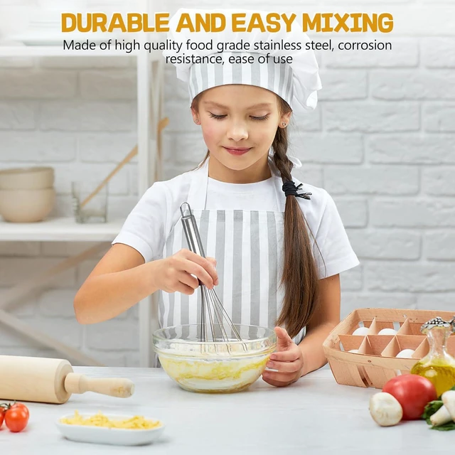 Alt view image 6 of 7 - Stainless Steel Whisk Set 8" 10" + 12" Semi-Automatic Rotary