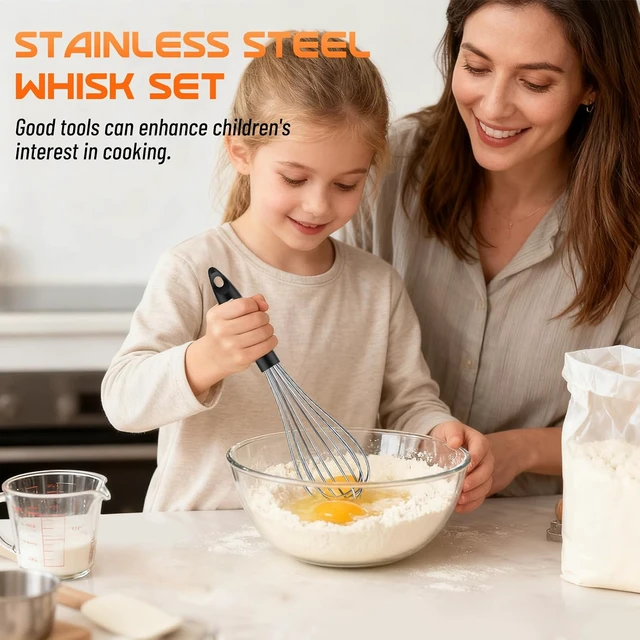 Alt view image 7 of 7 - Whisk 10" Kitchen Whisk,Black Silver