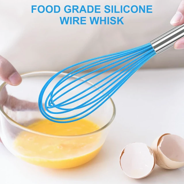 Alt view image 5 of 7 - Stainless Steel Whisk Set 8" 10" 12" Kitchen Whisk Balloon Whisk Kitchen Wisk Wire Whisks for Cooking, Whisking, Blending, Beating, Stirring-6 Pack