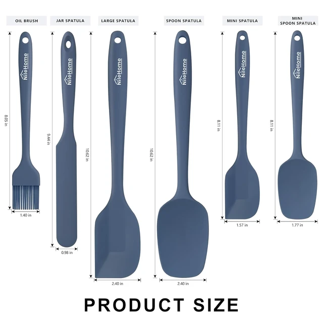 Alt view image 2 of 7 - 6 Pieces Silicone Spatula Set with Silicone Brush,Forest Style