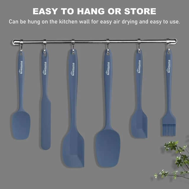 Alt view image 5 of 7 - 6 Pieces Silicone Spatula Set with Silicone Brush,Forest Style