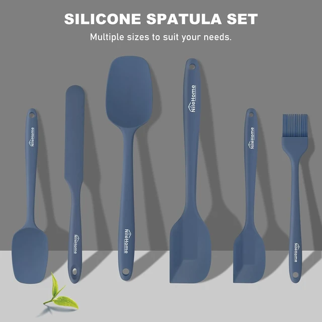 Alt view image 7 of 7 - 6 Pieces Silicone Spatula Set with Silicone Brush,Forest Style