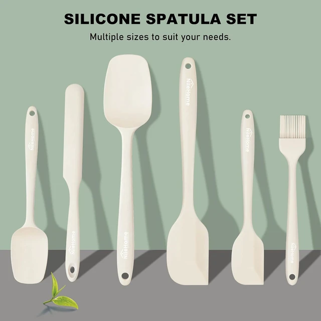 Alt view image 6 of 7 - 6 Pieces Silicone Spatula Set with Silicone Brush,Mixing-Green