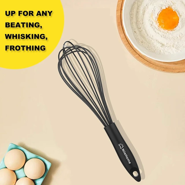 Alt view image 7 of 7 - Silicone Whisk Set 10" Kitchen Whisk Purple Red,2-pack