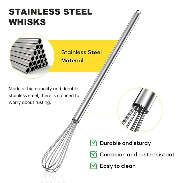Alt view image 3 of 7 - Stainless Steel Whisk 10" Semi-Automatic Rotary