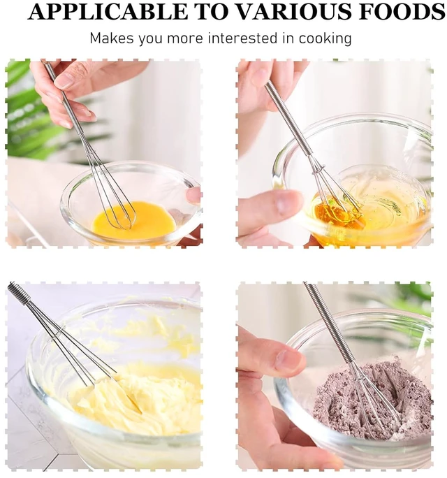 Alt view image 3 of 7 - Mini Whisks Stainless Steel Whisk Set - 5" 7"
