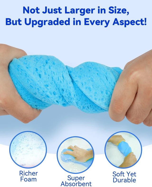 Alt view image 5 of 7 - Temede Large Car Wash Sponges, Extra Thick Foam Sponges, 10-Pack