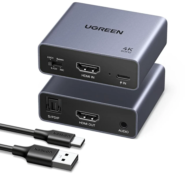Main image of 4K@60Hz HDMI Audio Extractor Converter, SPDIF/Optical & 3.5mm, ARC