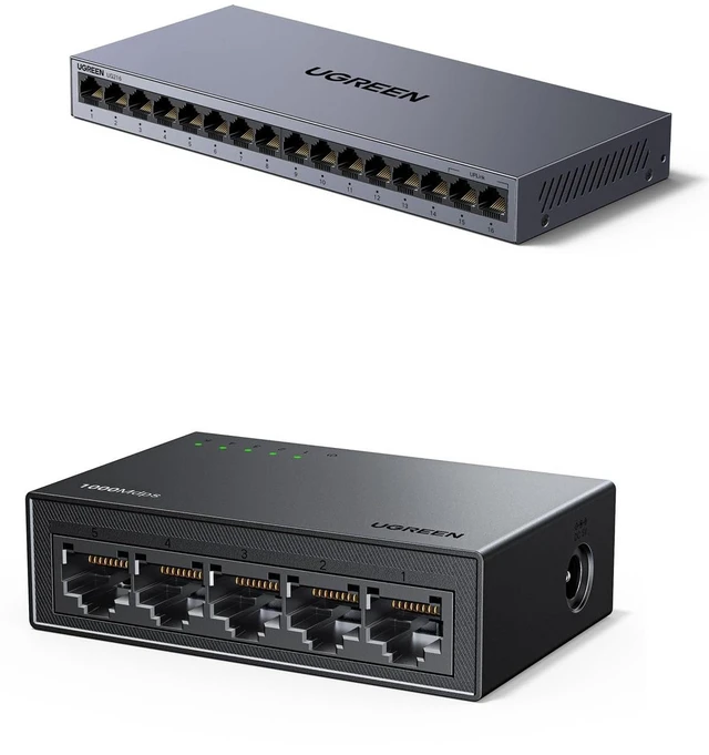 Main image of 5 Port Gigabit Ethernet Switch Bundle with 16 Port Gigabit Ethernet Switch