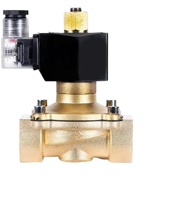 Main image of 1-1/2 inch Brass Normally Open Solenoid Valve 220V 12V 24V Direct Acting Waterproof Solenoid Valve with LED Light(DC12V)