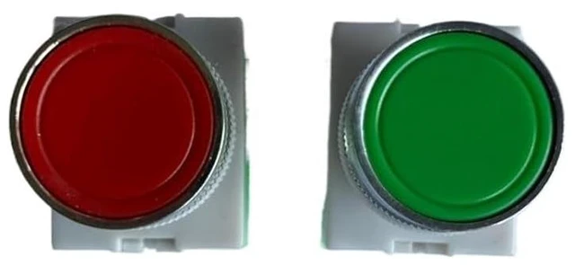 Main image of 1pcs LAY7 (PBCY090) LAY37 11BN Red 10A 660V Momentary Push Button Switch 1NO 1NC(Green)