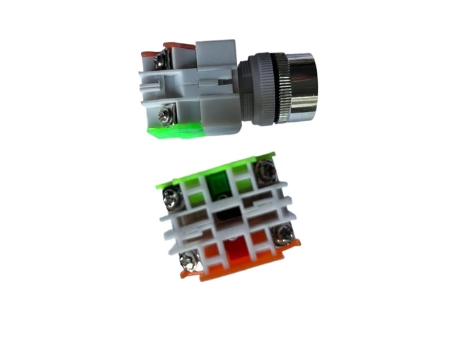 Alt view image 4 of 4 - 1pcs LAY7 (PBCY090) LAY37 11BN Red 10A 660V Momentary Push Button Switch 1NO 1NC(Green)
