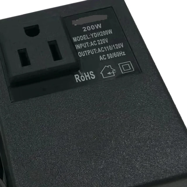 Alt view image 5 of 6 - 200W Voltage Converter 220V to 110V Transformer Step Down Transformer Voltage Converter Travel Adapter EU/US/UK Plug Inverter(UK Plug)