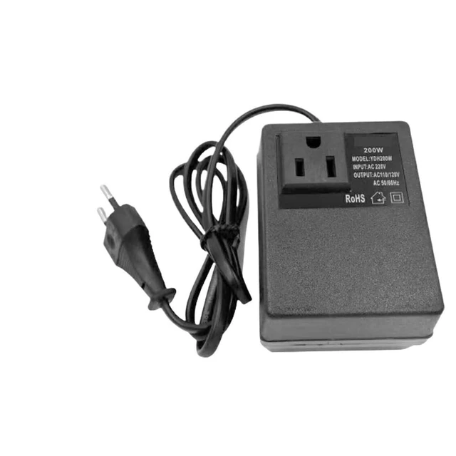 Alt view image 2 of 6 - 200W Voltage Converter 220V to 110V Transformer Step Down Transformer Voltage Converter Travel Adapter EU/US/UK Plug Inverter(UK Plug)
