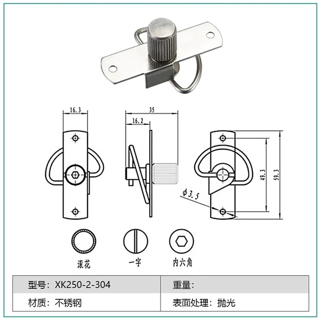 Alt view image 2 of 4 - 57 Compression Latch Stainless Steel Cam Compression Cabinet Lock Latch 1Pcs