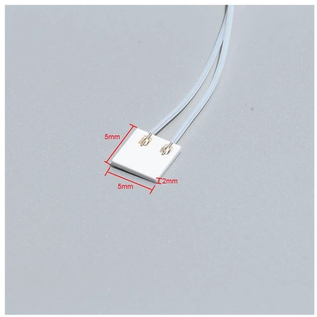 Alt view image 4 of 4 - MCH Heater 5x5x2mm Micro high Temperature Ceramic Heating Plate 3.7V 1.3W/5V 2W/9V 8W/12V14W Kindly (Color : 5x5x2mm, Size : 12V14W)