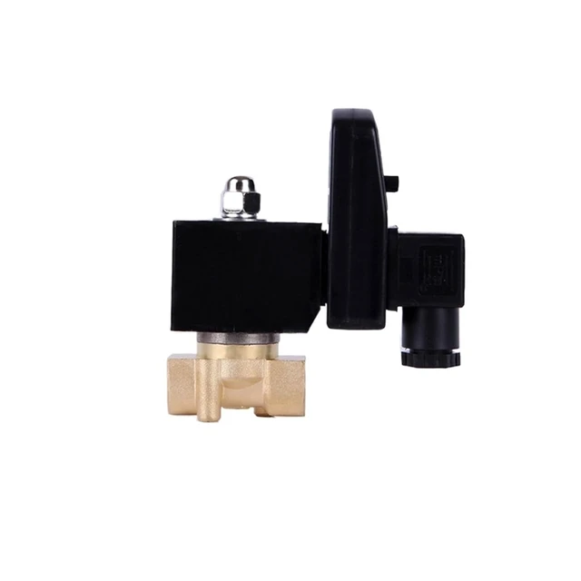 Alt view image 2 of 5 - Water Air Solenoid Valve with Timer 220v 110v 24v Normally Closed 3/8 1/2 3/4 1-1/4 1.5 2 Brass Electric Valve(Npt-110vac-80 Degree,3/8 Inch)