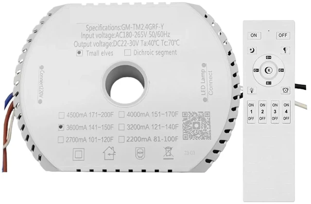 Main image of 1pcs GM-TM2.4GRF-Y DC22-30V Two Wires and 2 Colors Lamp LED Driver Tmall 2.4G Intelligent Power Supply Modul(2200mA)
