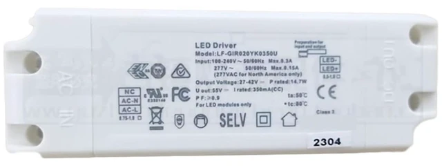 Main image of LED Driver LF-GIR020YK0350U LF-GIR020YK0500U LF-GIR030YK0600U LF-GIR030YK0700U for LiFud Driver(15W 350mA)