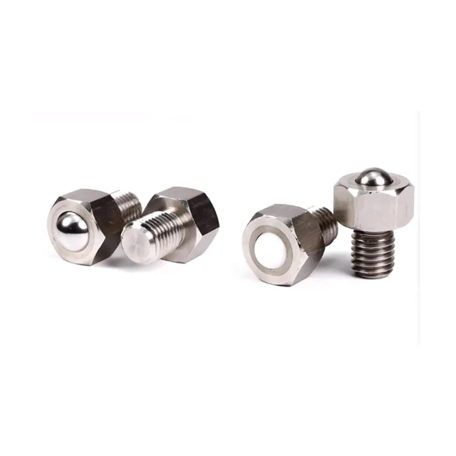 Alt view image 3 of 6 - Stainless Steel Universal Ball Transfer Unit with Hex Base - M6-M20 for Conveyor & Material Handling(Steel Ball M10)