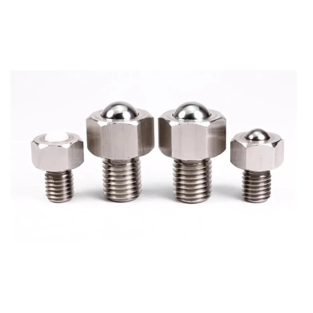 Alt view image 4 of 6 - Stainless Steel Universal Ball Transfer Unit with Hex Base - M6-M20 for Conveyor & Material Handling(Steel Ball M10)