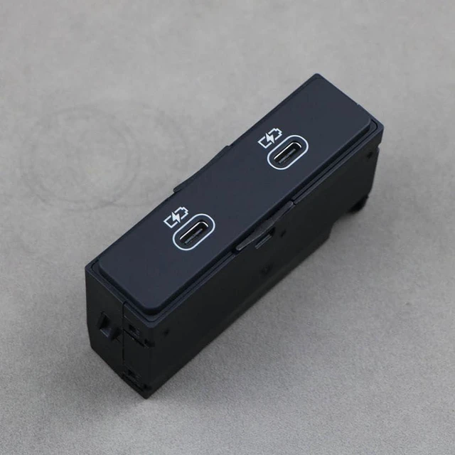 Main image of USB Type C Port with Integrated Voltage Converter 2 Holes Rear Center Compatible with A6 Avant C8 A7 A8 Q7 Q8 4N1035954