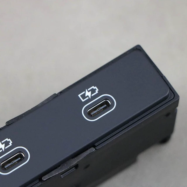 Alt view image 4 of 4 - USB Type C Port with Integrated Voltage Converter 2 Holes Rear Center Compatible with A6 Avant C8 A7 A8 Q7 Q8 4N1035954