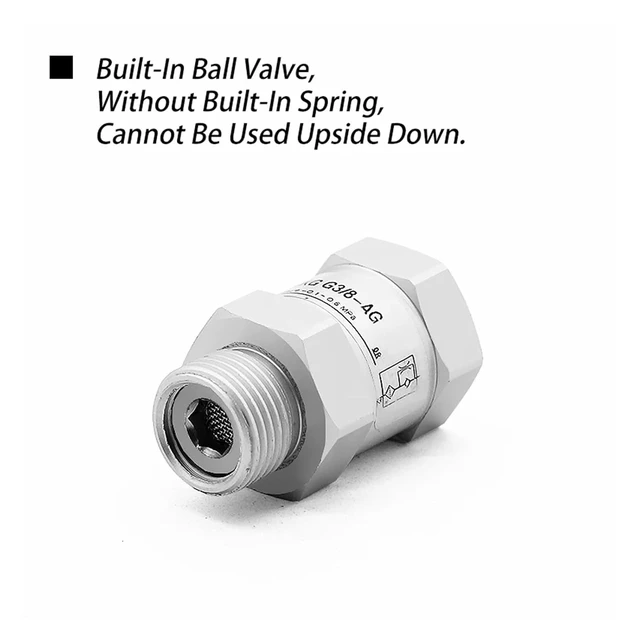 Alt view image 3 of 5 - 1pcs Vacuum Safety Logic Valve Check Valves Sucker SVK-SVKG-G1/8/G1/4/G3/8/G1/2-IG-AG(SVKG G1-4-AG)
