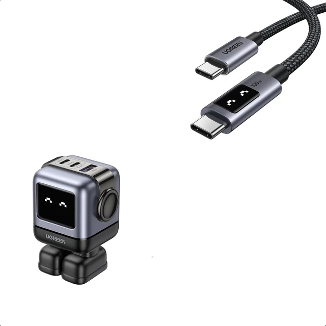 Main image of 65W GaN Charger + 100W USB-C to USB-C Cable Bundle High-Speed GaN Charging Block & 100W Cable for Laptop, Phone & Tablet