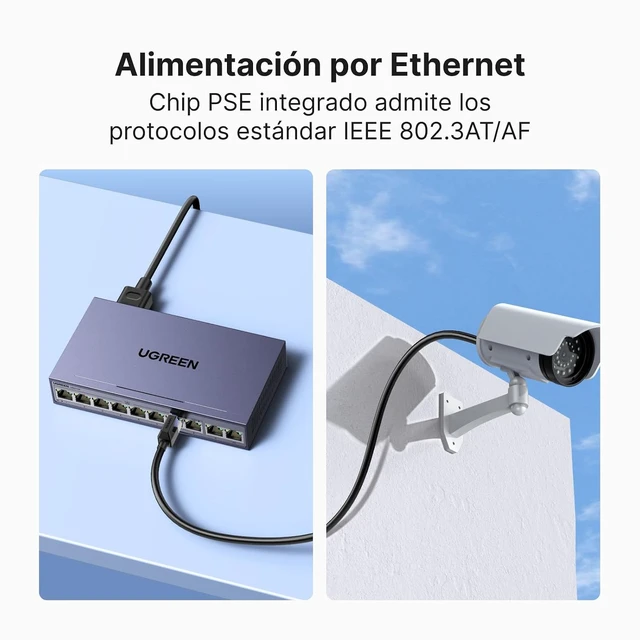 Alt view image 3 of 7 - Cat 8 Ethernet Cable Bundle with 10-Port PoE Switch
