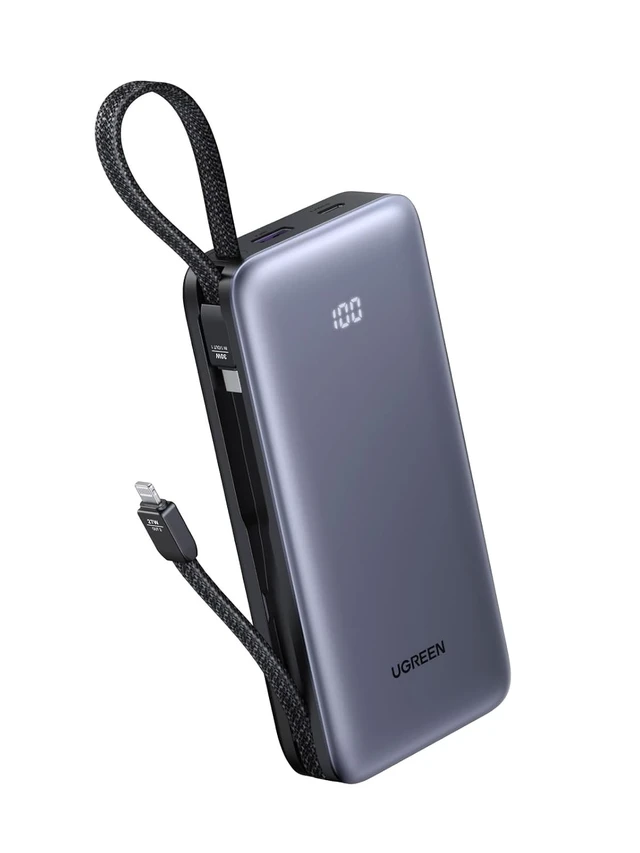 Main image of 20000mAh 30W PD Power Bank with Builtin USBC & Lightning