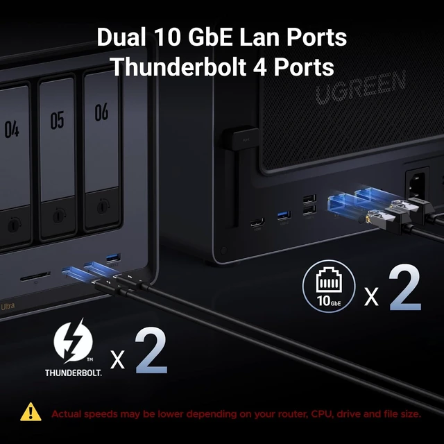 Alt view image 4 of 7 - NAS DXP6800 Ultra 6-Bay for Teams, Small Businesses File Server