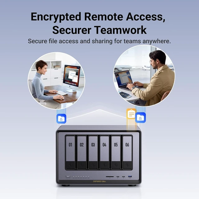Alt view image 5 of 7 - NAS DXP6800 Ultra 6-Bay for Teams, Small Businesses File Server