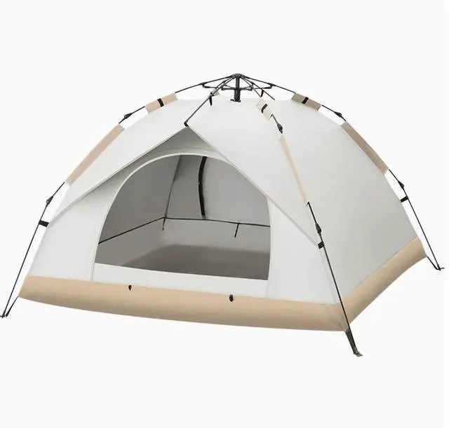Alt view image 5 of 6 - Outdoor tent with automatic sun protection and wind resistance, fully automatic opening for home use, foldable and waterproof for outdoor camping and picnics, suitable for 3-4 people. blue