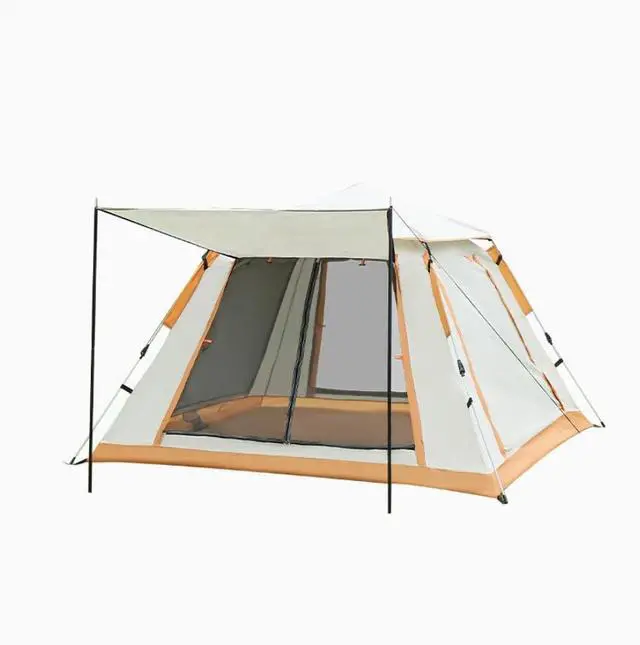 Alt view image 3 of 4 - Four sides of camping tents. Outdoor multiple people automatic beach tents. Automatic no-assembly quick-opening portable tents.