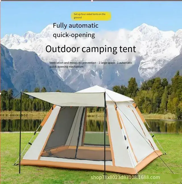 Main image of Four sides of camping tents. Outdoor multiple people automatic beach tents. Automatic no-assembly quick-opening portable tents.