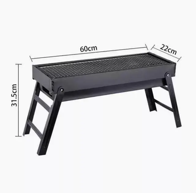Alt view image 3 of 5 - Large-sized barbecue grill detachable barbecue rack outdoor portable barbecue rack charcoal grill BBQ folding grill