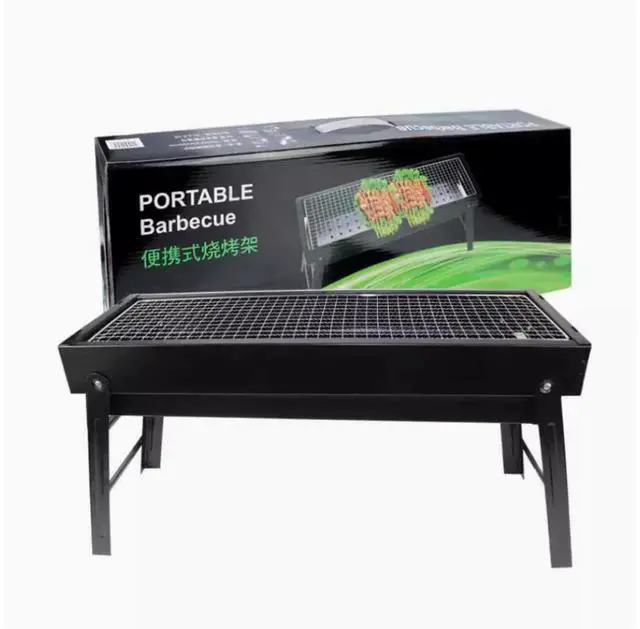 Alt view image 4 of 5 - Large-sized barbecue grill detachable barbecue rack outdoor portable barbecue rack charcoal grill BBQ folding grill