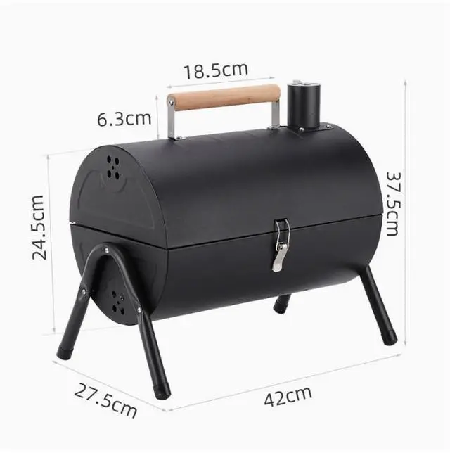 Alt view image 4 of 5 - Barbecue grill - dual-purpose for cooking and grilling, portable outdoor camping, non-smoking barbecue stand, meat cooking stove, manufacturer, gift.