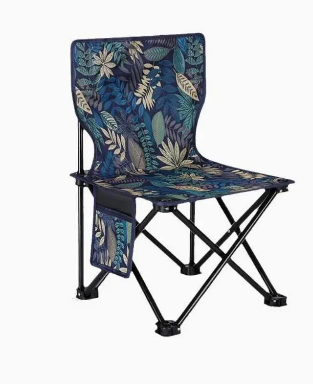 Alt view image 3 of 5 - Cross-border folding chair, outdoor folding chair, stool, foldable portable picnic equipment, supplies, sketching chair, fishing chair Extra-large full maple leaf: 42-42-71cm