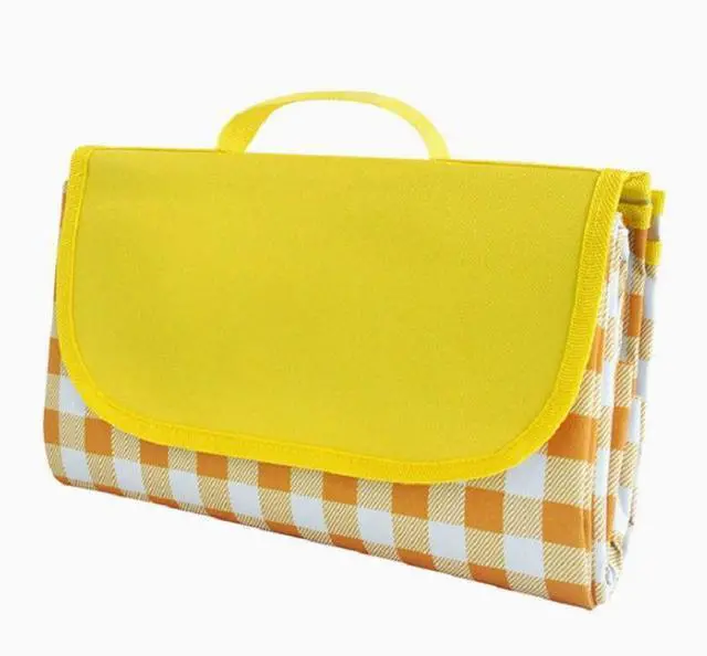 Alt view image 3 of 5 - Ins style outdoor checkered picnic mat, water-resistant and moisture-proof, does not absorb grass, camping mat, portable outdoor mat